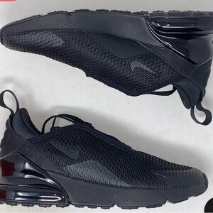 WORN TWICE! Nike Air Max 270 Triple Black Sneakers, Size 13 C (Youth)